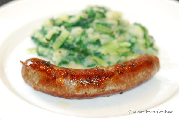 Bratwurst mit Gemüse