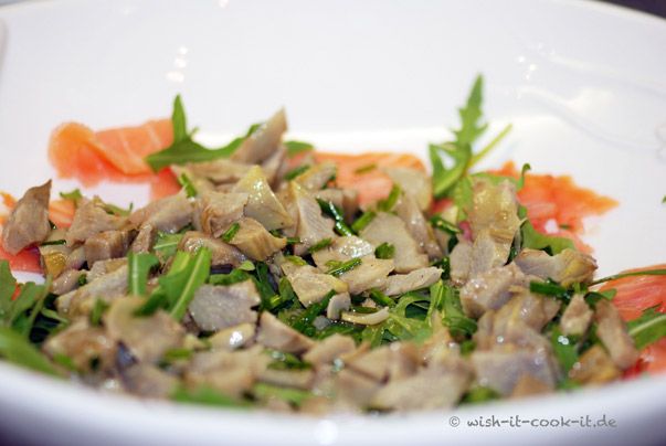 Lachs-mit-Artischocken-Vinaigrette