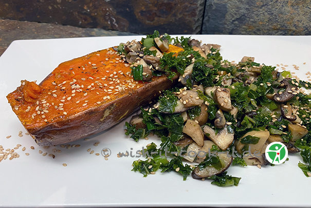 Grünkohl-mit-Pilzen