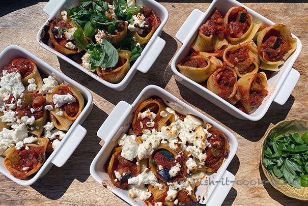 Überbackene-Pasta-Muscheln